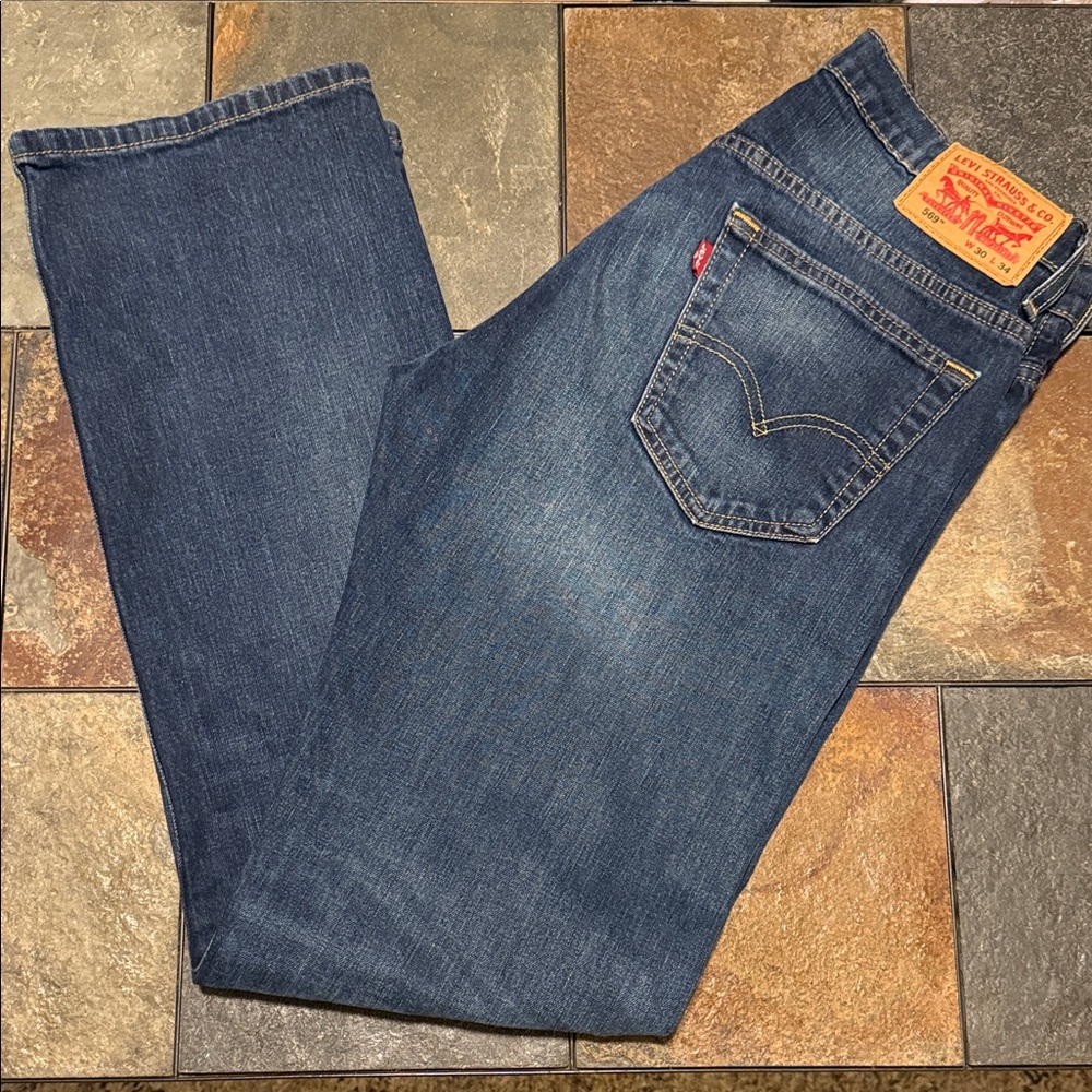 Levi's Men's Dark Blue Straight Jeans